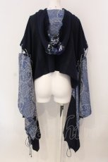 画像4: Qutie Frash / 和柄ショートカーデ  ブルー O-25-03-20-1012-QU-TO-OW-ZY (4)