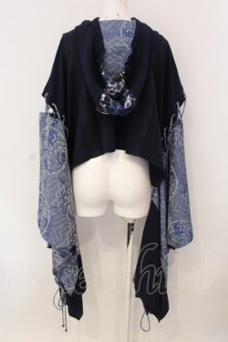 画像4: Qutie Frash / 和柄ショートカーデ  ブルー O-25-03-20-1012-QU-TO-OW-ZY