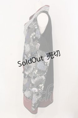 画像3: Qutie Frash / 袖セパレート着物カーデ  ブラック×グリーン×ワイン O-25-03-20-1015-QU-TO-IG-ZY