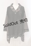 Qutie Frash / 着物カットソー  ブラウン O-25-03-20-1016-QU-TO-OW-ZY