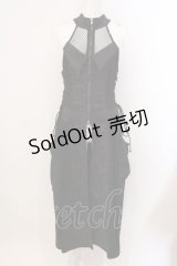 Qutie Frash / ジャガードロングベスト  ブラック O-25-03-20-1017-QU-OP-OW-ZY