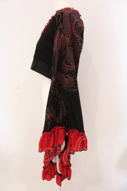 画像3: Qutie Frash / メッシュ着物袖トップス  レッド×ブラック O-25-03-20-1002-QU-TO-IG-ZY