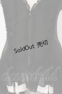 画像2: Qutie Frash / ダイヤリボンベスト  ブラック×ホワイト O-25-03-20-1019-QU-TO-IG-ZY