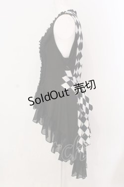 画像3: Qutie Frash / ダイヤリボンベスト  ブラック×ホワイト O-25-03-20-1019-QU-TO-IG-ZY