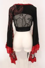 画像4: Qutie Frash / メッシュ着物袖トップス  レッド×ブラック O-25-03-20-1002-QU-TO-IG-ZI (4)