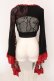 画像4: Qutie Frash / メッシュ着物袖トップス  レッド×ブラック O-25-03-20-1002-QU-TO-IG-ZY (4)