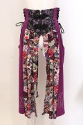 Qutie Frash / 和柄プリーツコルセット  パープル O-25-03-20-1022-QU-TO-IG-ZY
