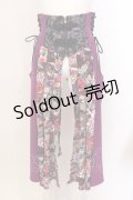Qutie Frash / 和柄プリーツコルセット  パープル O-25-03-20-1022-QU-TO-IG-ZY