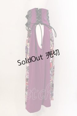画像3: Qutie Frash / 和柄プリーツコルセット  パープル O-25-03-20-1022-QU-TO-IG-ZY