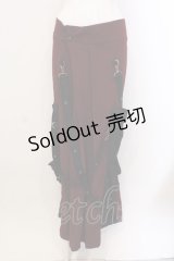 Qutie Frash / ベルトワイドパンツ  レッド O-25-03-20-1023-QU-PA-OW-ZY