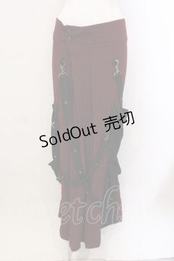 画像1: Qutie Frash / ベルトワイドパンツ  レッド O-25-03-20-1023-QU-PA-OW-ZY