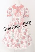 Angelic Pretty / Fresh Strawberry Dinerワンピース  シロ O-25-03-20-005-AP-OP-OW-OS