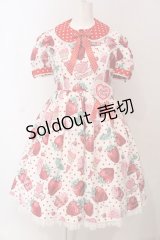 Angelic Pretty / Fresh Strawberry Dinerワンピース  シロ O-25-03-20-005-AP-OP-OW-OS