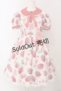 Angelic Pretty / Fresh Strawberry Dinerワンピース  シロ O-25-03-20-005-AP-OP-OW-OS