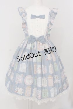 画像1: Angelic Pretty / Memorial Tea Museumジャンパースカート  ブルー O-25-03-20-006-AP-OP-OW-OS