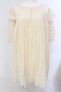 Maison de FLEUR Petite Robe canone / エンジェルショルダースモックワンピース  アイボリー O-25-03-20-2032-EL-OP-IG-ZT140