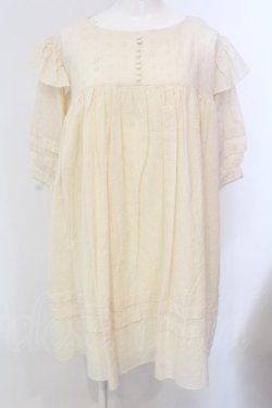 画像1: Maison de FLEUR Petite Robe canone / エンジェルショルダースモックワンピース  アイボリー O-25-03-20-2032-EL-OP-IG-ZT140