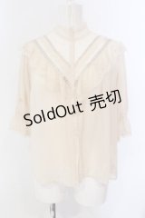 an another angelus / シースルーヨーク切替ブラウス  生成り O-25-03-20-2033-CA-BL-IG-ZT140