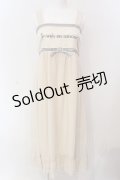 Fi.n.t / フロントロゴ刺繍シフォンキャミワンピース  アイボリー O-25-03-20-2034-CA-OP-IG-ZT191