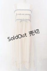 Fi.n.t / フロントロゴ刺繍シフォンキャミワンピース  アイボリー O-25-03-20-2034-CA-OP-IG-ZT191