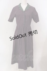 LEBECCA boutique / 私たちへのワンピース F パープル×グリーン O-25-03-20-2004-EL-OP-OW-OS