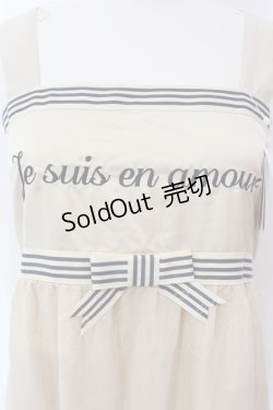 画像2: Fi.n.t / フロントロゴ刺繍シフォンキャミワンピース  アイボリー O-25-03-20-2034-CA-OP-IG-ZT191