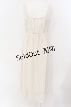画像4: Fi.n.t / フロントロゴ刺繍シフォンキャミワンピース  アイボリー O-25-03-20-2034-CA-OP-IG-ZT191