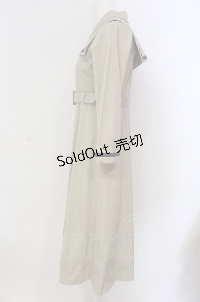 画像2: Maison de FLEUR Petite Robe canon / セーラー衿付きワンピース  ベージュ O-25-09-03-1012-LO-OP-IG-ZT007 (2)