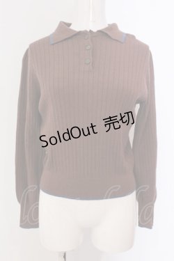 画像1: 【SALE】LEBECCA boutique / 献身的なリブニットプルオーバー  ブラウン O-25-03-20-2043-EL-TO-IG-ZT061