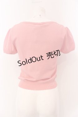 画像4: LODISPOTTO / フラワーボタン半袖カーディガン M ピンク O-25-03-20-2045-LO-TO-OW-ZT200