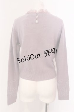 画像4: Fi.n.t / ドットチュール切替ニット F ラベンダー O-25-03-20-2048-CA-TO-OW-OS
