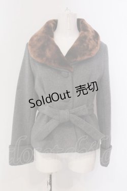 画像1: an another angelus / ウエストリボンショートコート F グレー O-25-03-20-2006-CA-CO-OW-ZT-C052