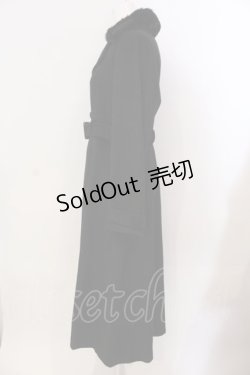 画像3: Maison de FLEUR Petite Robe / ファー付きフレアコート S クロ O-25-03-20-2007-EL-CO-OW-ZT-C048