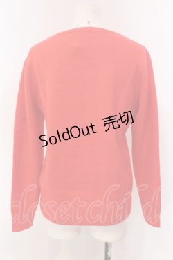 画像4: Franche Lippee / 果実シシュウニット  朱色 O-25-03-20-2001-LO-TO-IG-ZT203