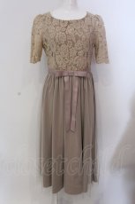 画像1: 【SALE】an another angelus / レースチュールコンビワンピース  ベージュ O-25-03-20-2013-CA-OP-IG-ZT191 (1)