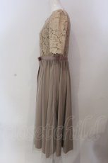 画像2: 【SALE】an another angelus / レースチュールコンビワンピース  ベージュ O-25-03-20-2013-CA-OP-IG-ZT191 (2)