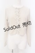【SALE】merry jenny / ribbonベロアカーディガン F アイボリー O-25-03-20-2015-LO-TO-IG-ZT203