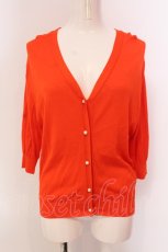画像1: 【SALE】Franche Lippee / パールボタン7部袖カーディガン M オレンジ O-25-03-20-2002-LO-TO-IG-ZT203 (1)