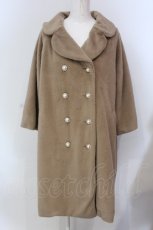 画像1: 【SALE】an another angelus / パールダブル釦エコファーコート  ブラウン O-25-03-20-2019-CA-CO-IG-ZTC048 (1)