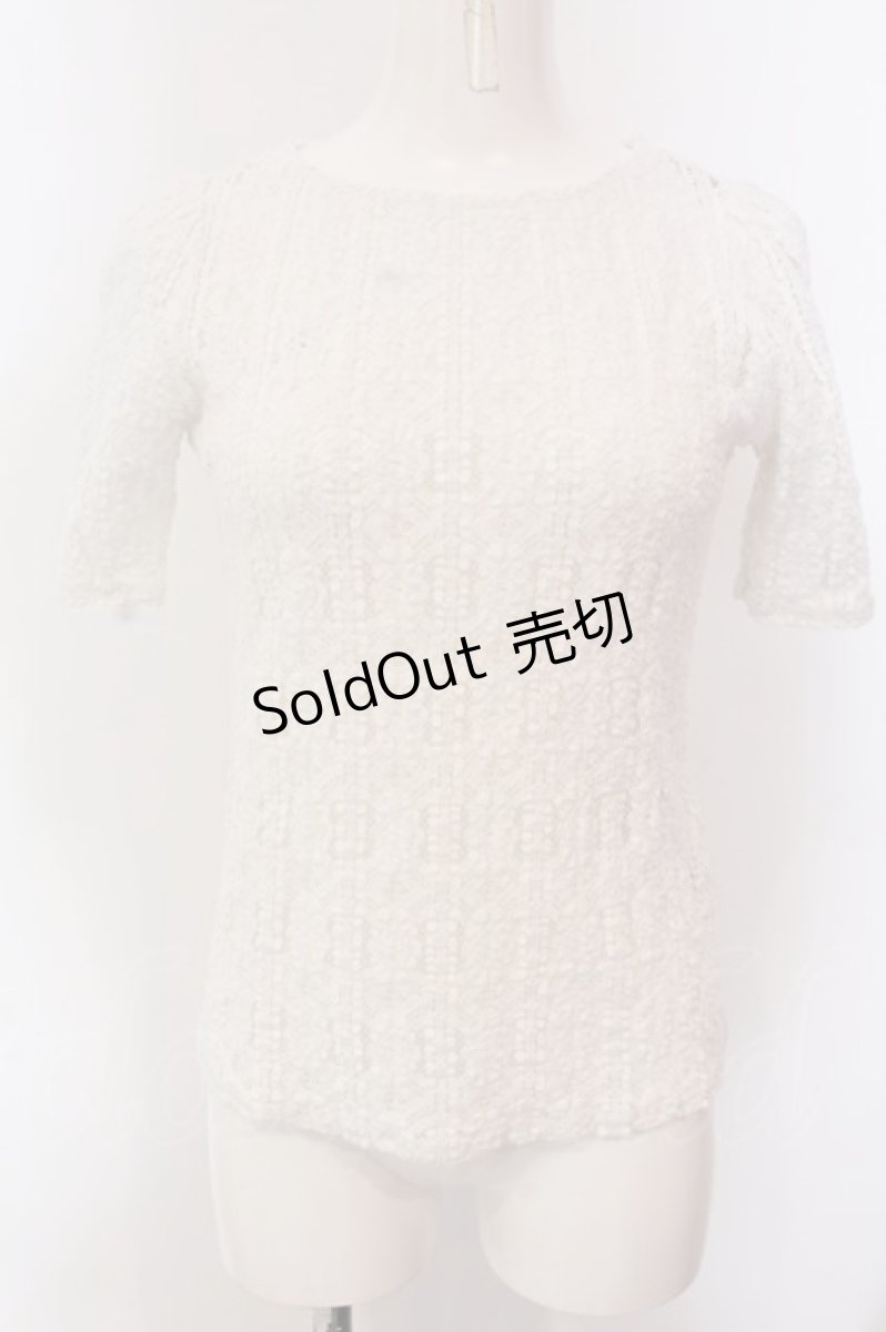 画像1: 【SALE】Franche Lippee / 総レーストップス M シロ O-25-03-20-2021-LO-TO-OW-ZT205 (1)