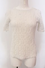 Franche Lippee / 総レーストップス M シロ O-25-03-20-2021-LO-TO-OW-ZT205