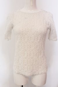 Franche Lippee / 総レーストップス M シロ O-25-03-20-2021-LO-TO-OW-ZT205