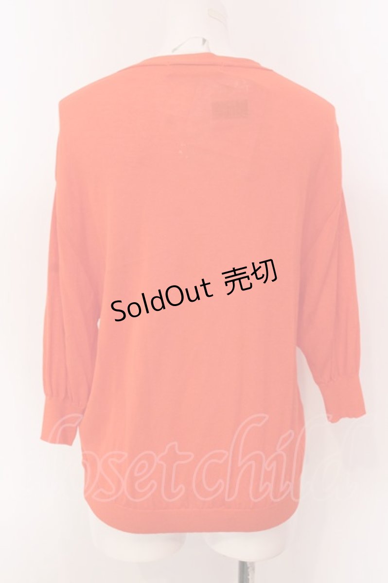 画像3: 【SALE】Franche Lippee / パールボタン7部袖カーディガン M オレンジ O-25-03-20-2002-LO-TO-IG-ZT203 (3)