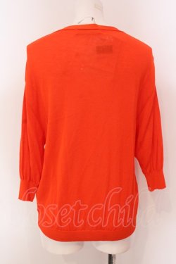 画像3: Franche Lippee / パールボタン7部袖カーディガン M オレンジ O-25-03-20-2002-LO-TO-IG-ZT203
