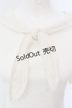 画像2: Fi.n.t / レーススカーフ衿テレコT  オフシロ O-25-03-20-2022-CA-TO-IG-ZT140