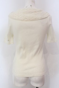 画像3: Fi.n.t / レーススカーフ衿テレコT  オフシロ O-25-03-20-2022-CA-TO-IG-ZT140