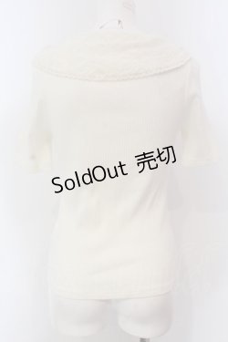 画像3: Fi.n.t / レーススカーフ衿テレコT  オフシロ O-25-03-20-2022-CA-TO-IG-ZT140