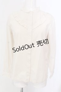 F i.n.t / ピンタックヨークコットンレース使いブラウス  アイボリー O-25-03-20-2024-CA-BL-IG-ZT