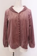 LEBECCA boutique / 通いつづけるベロアブラウス  モーヴピンク O-25-03-20-2003-EL-BL-IG-ZT200