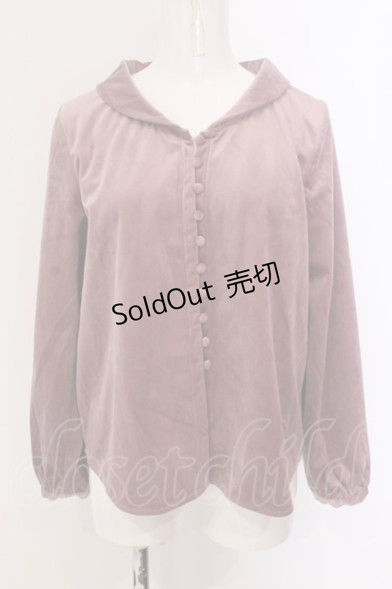 画像1: 【SALE】LEBECCA boutique / 通いつづけるベロアブラウス  モーヴピンク O-25-03-20-2003-EL-BL-IG-ZT200 (1)
